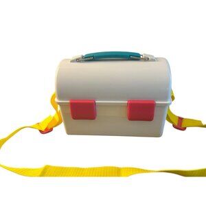 Ice Man By Metro Kane VTG‎ Plastic Cooler Lunch Box 90s Colorblock NEW White